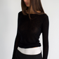 Noire Long Sleeve Top
